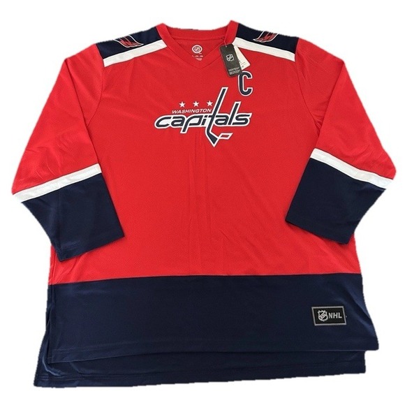 NHL Washington Capitals Alex Ovechkin #8 Jersey Style Pullover‎ Men's 2XL - NEW